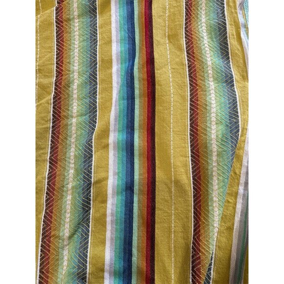 Lucky & Blessed Deep V Striped Top 3/4 Sleeve Boho Western Plus Sz 2X Vintage - Picture 3 of 7